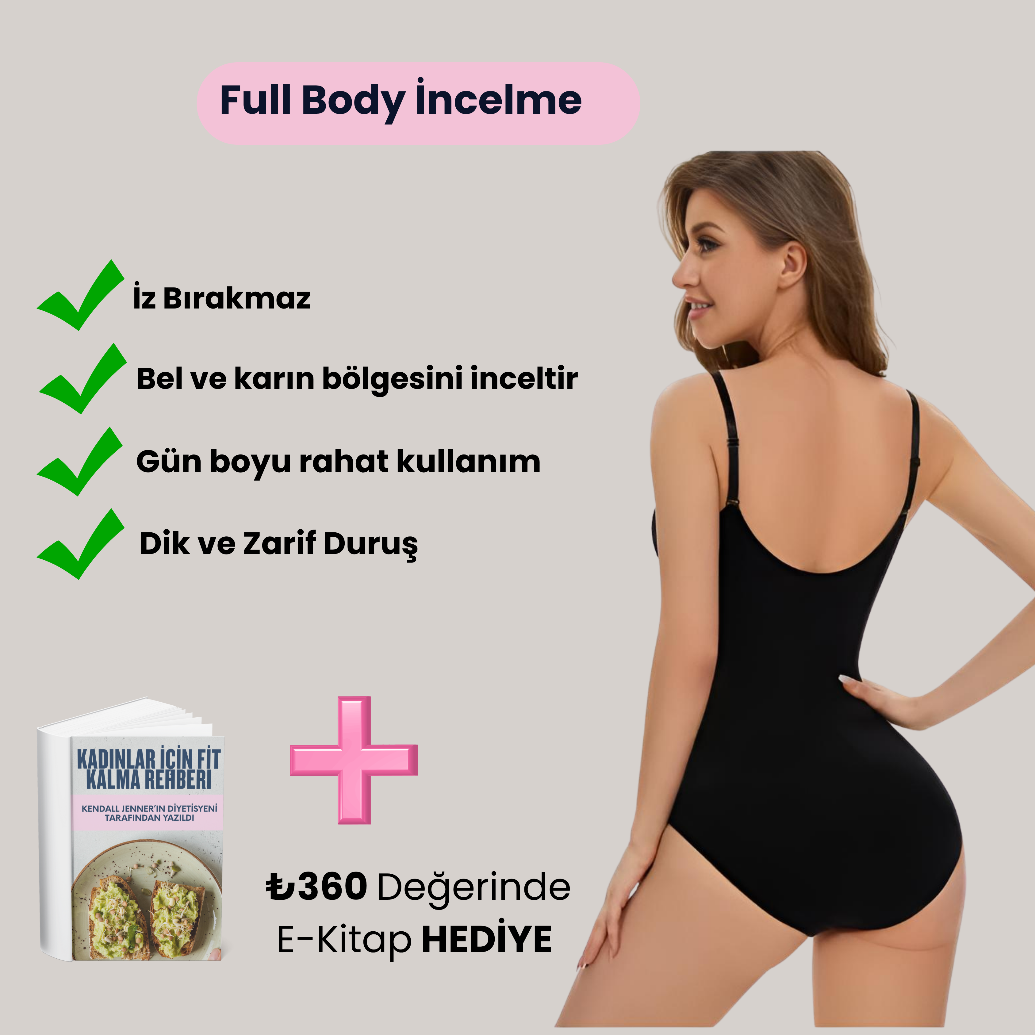 Beden İncelten Full Body Korse