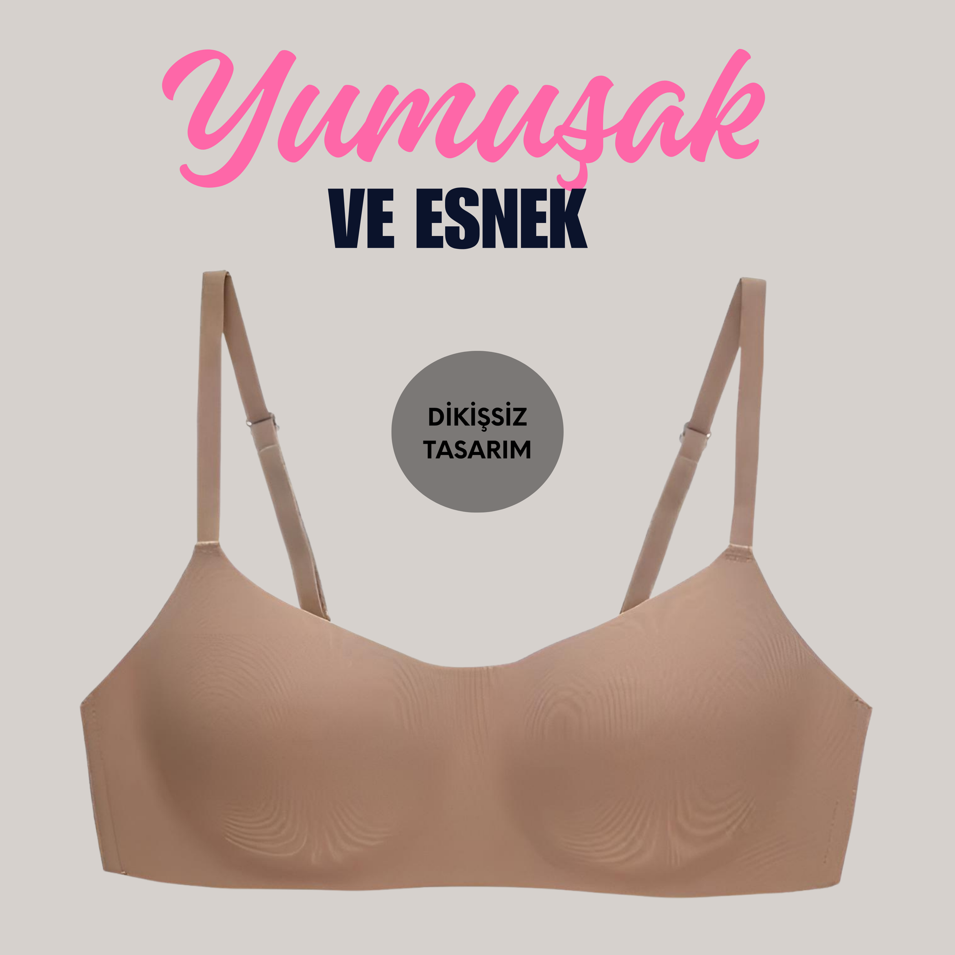 Dikişsiz Pastel Sütyen