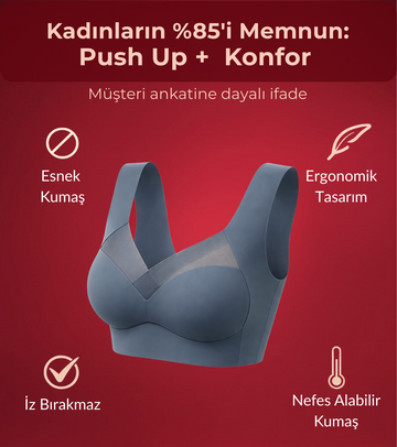 Şık  Büyük Beden Dikişsiz Toparlayıcı Sütyen