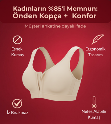 Önden Kopçalı Toparlayıcı Sırt Destekli Sütyen