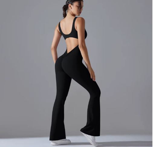 Sırt Dekolteli Spor Tulum