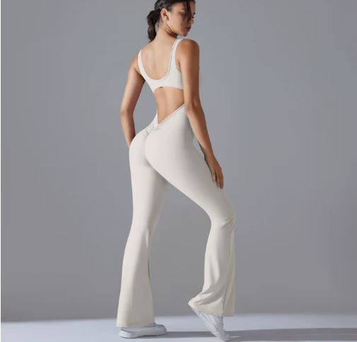 Sırt Dekolteli Spor Tulum